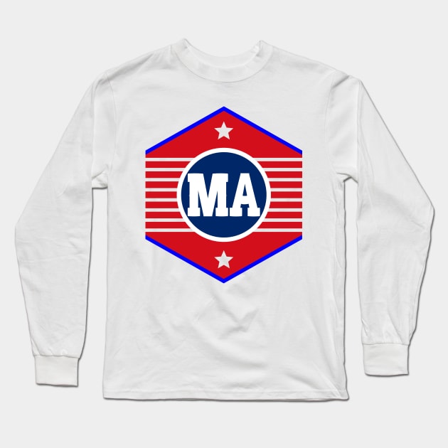 Massachusetts Long Sleeve T-Shirt by colorsplash